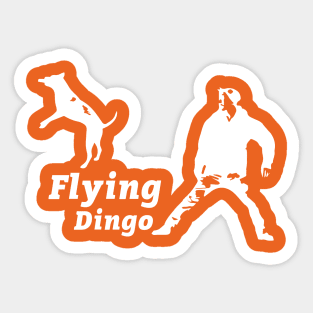 Flying Dingo Dog training WHT Sticker